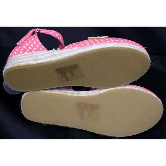 NEW 2009 Gymboree Happy Rainbow Sandals Coral Pink Polka Dot Flowers Espadrille - Picture 9 of 9